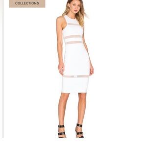 NWT‎ T by Alexander Wang Mesh-stripe Dress, White, Size XS